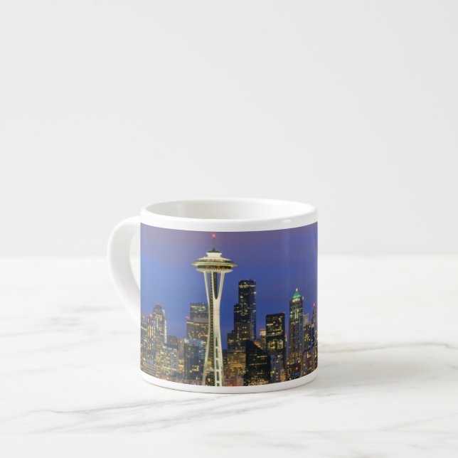 Seattle gesehen von Kerry-Park in der Königin Anne Espressotasse (Vorderseite Links)