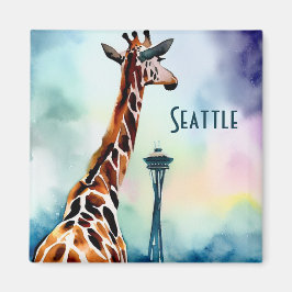 Seattle Giraffe Magnet
