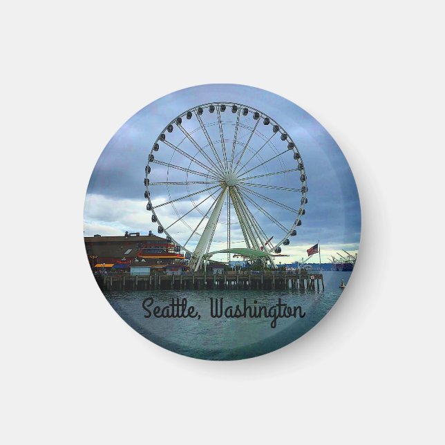 Seattle Great Wheel #2 Round Magnet (Vorne)