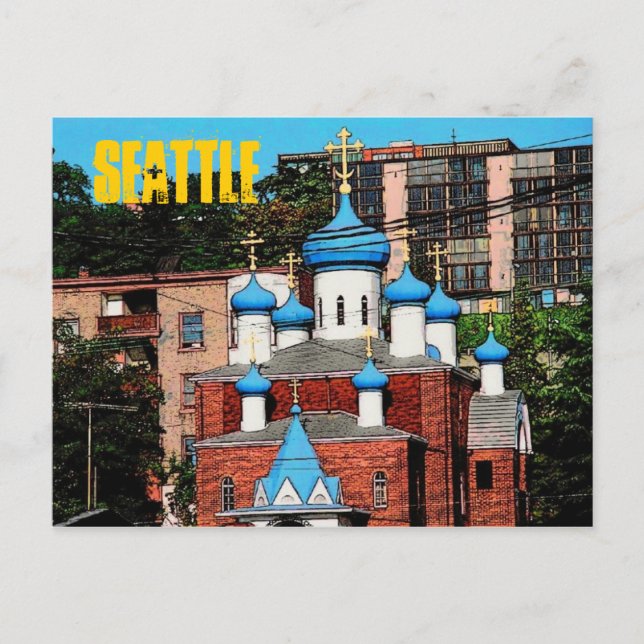 Seattle Greece Church Postcard Postkarte (Vorderseite)