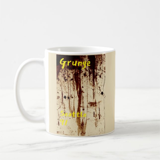 Seattle Grunge Music 1991 Kaffeetasse (Links)