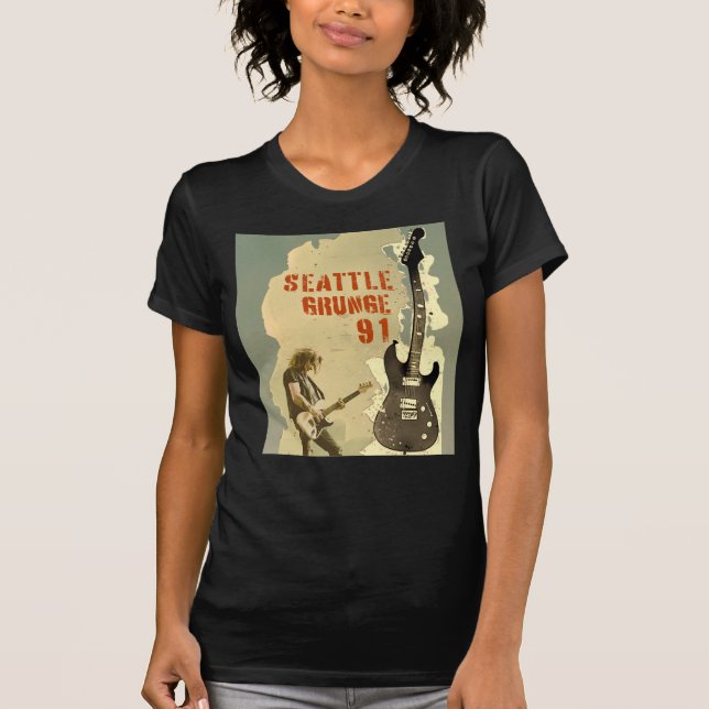 Seattle Grunge Music 1991 T-Shirt (Vorderseite)