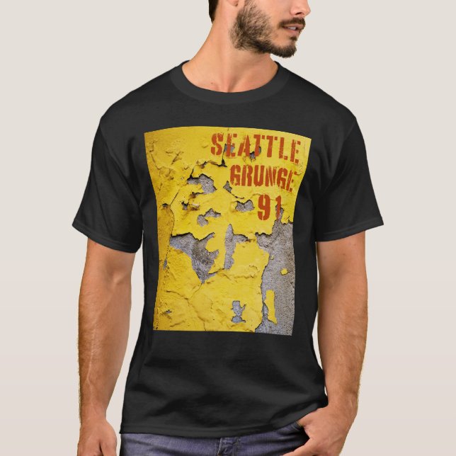 Seattle Grunge Music 1991 T-Shirt (Vorderseite)