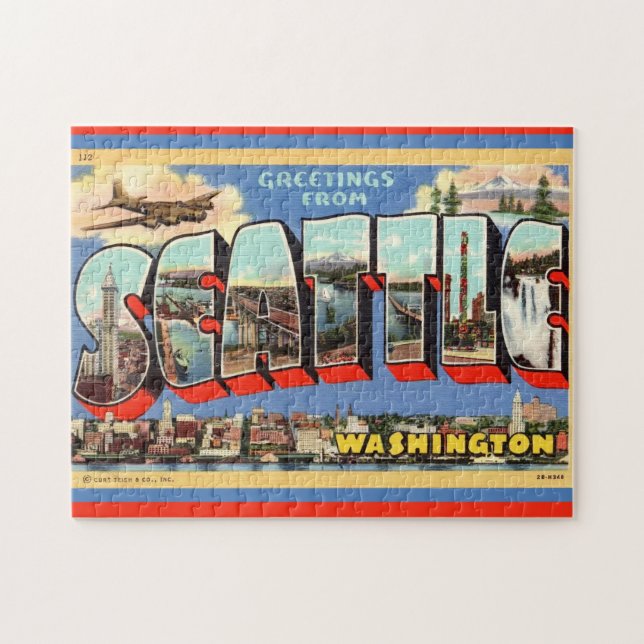 Seattle Grüße 11x14 (Horizontal)