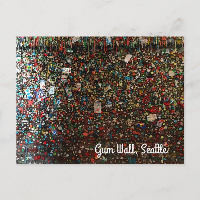 Seattle Gum Wall #4 Postkarte (Vorderseite)