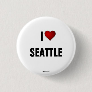 Seattle: I Liebe Seattle Pinback-Taste Button