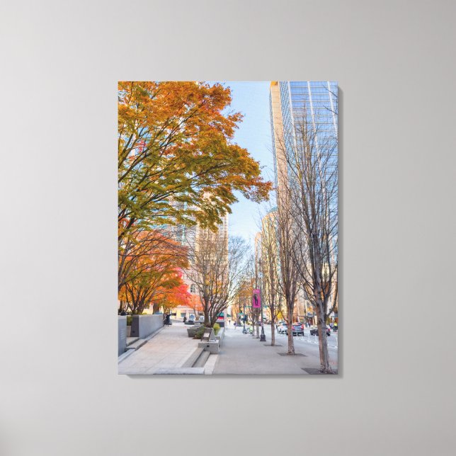 Seattle im Herbst Leinwanddruck (Vorderseite)