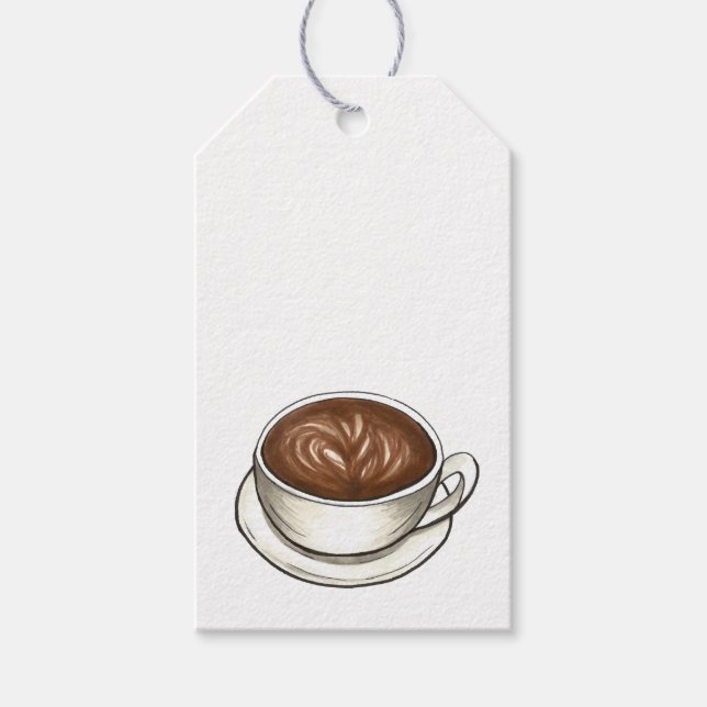 Seattle Latte Coffee Cup Latte Cappuccino Barista Geschenkanhänger (Vorderseite)