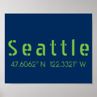 Seattle Longitude Latitude Team Colors