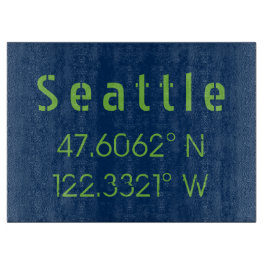 Seattle Longitude Latitude Team Colors Schneidebrett