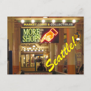 Seattle! Marktreppe Pike Street Postkarte