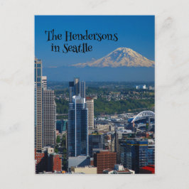 Seattle mit Mount Rainier Fotografie Postkarte