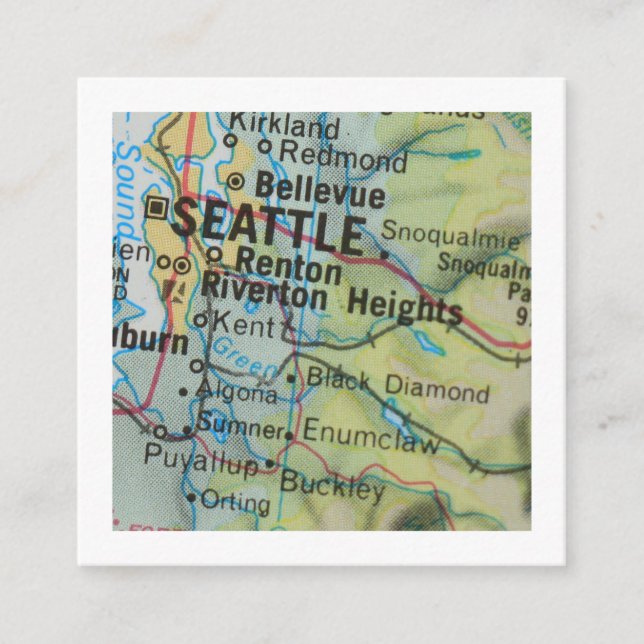 Seattle Nous avons déplacé une nouvelle carte d'ad (Devant)