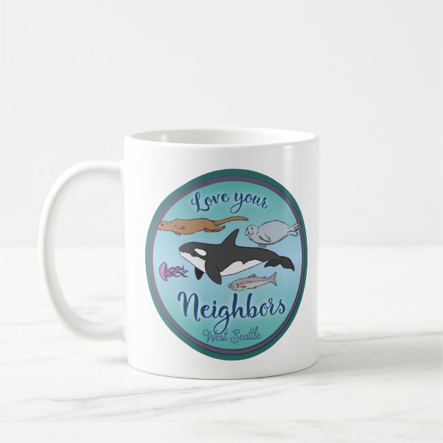 Seattle occidental "amour tasse de vos voisins" (Gauche)