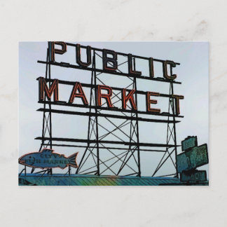 Seattle Open Fish Market Postkarte
