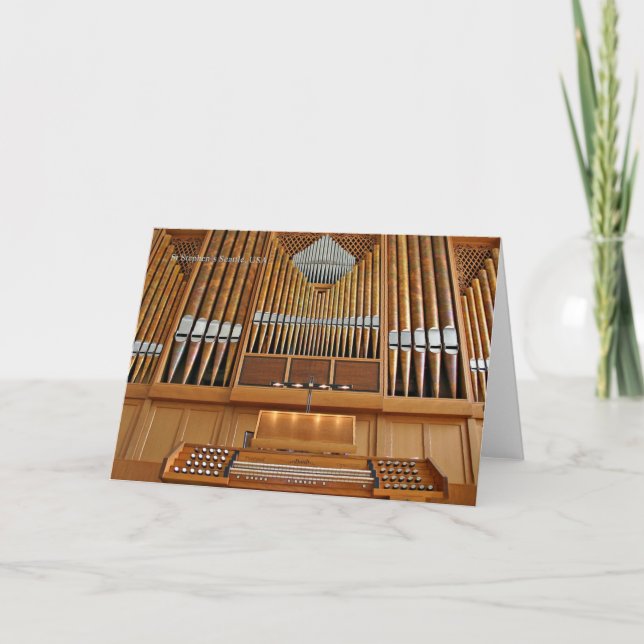 Seattle Orgel Grußkarte Karte (Vorderseite)