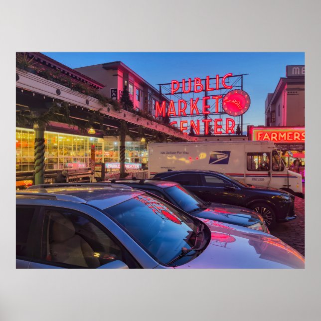 Seattle Pike Market Sign Poster (Vorne)