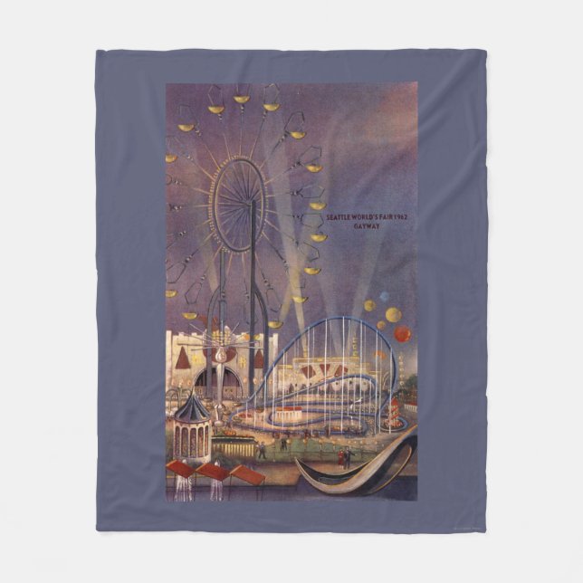 Seattle, Plakat der Weltausstellung-Washington1962 Fleecedecke (Vorderseite)