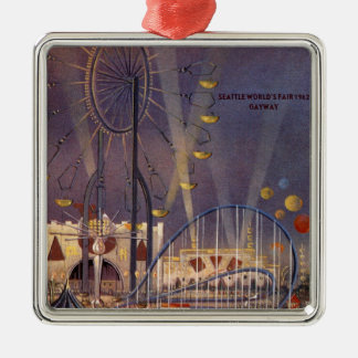 Seattle, Plakat der Weltausstellung-Washington1962 Silbernes Ornament