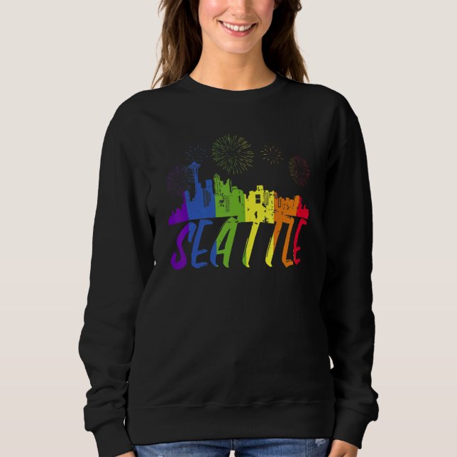 Seattle Pride Skyline  Pride Parade Seattle Sweatshirt (Vorderseite)
