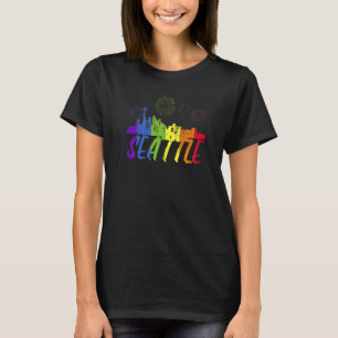 Seattle Pride Skyline Pride Umzug Seattle T-Shirt