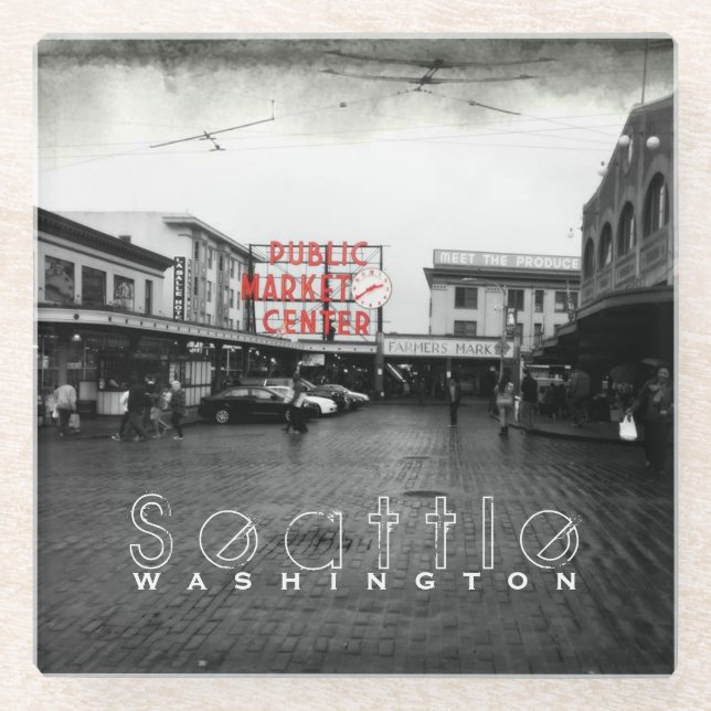 Seattle Public Market Center Untersetzer (Vorderseite)