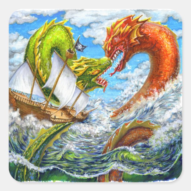 Seattle Quadratischer Aufkleber (Vorderseite)