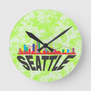 Seattle Runde Wanduhr