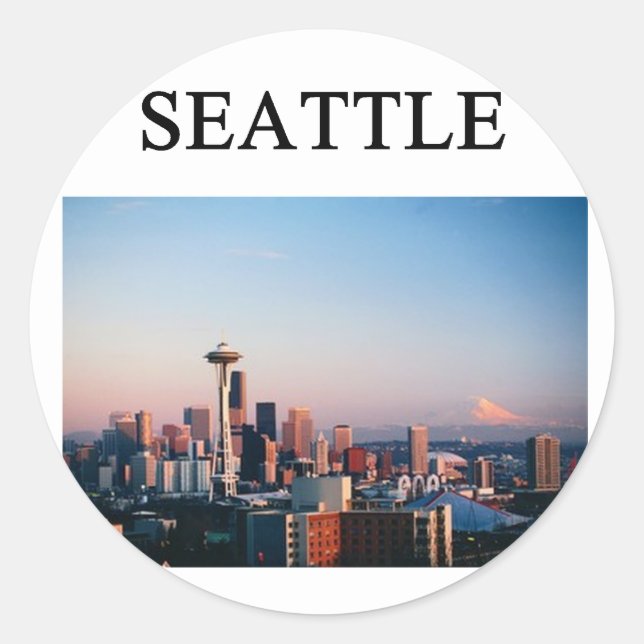 SEATTLE RUNDER AUFKLEBER (Vorderseite)