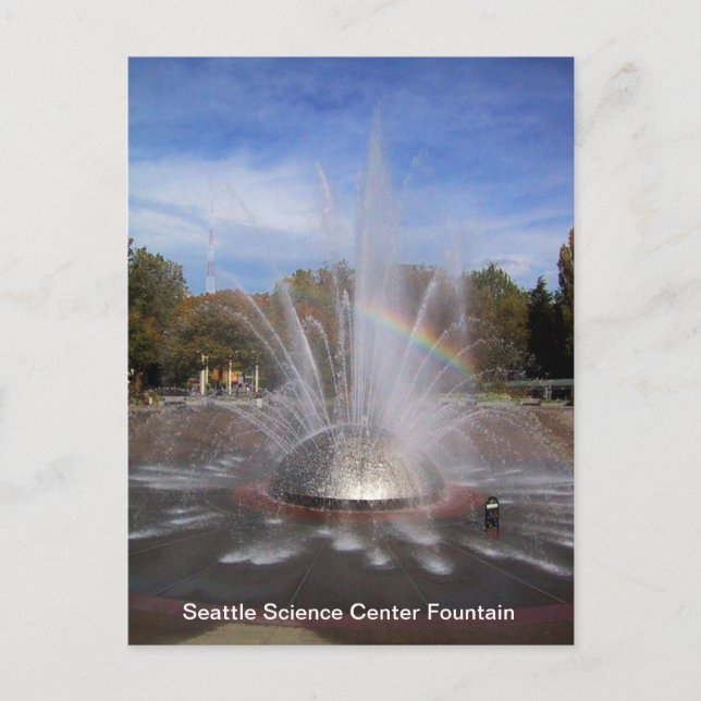 Seattle Science Center Fountain Washington Foto Postkarte (Vorderseite)