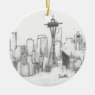 Seattle-Skizze Keramikornament