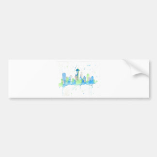 Seattle-Skyline Autoaufkleber