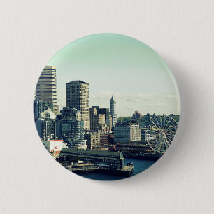 Seattle Skyline Button