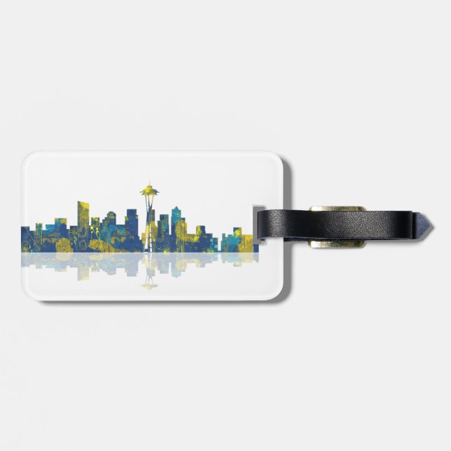 SEATTLE-SKYLINE - Gepäckanhänger (Rückseite horizontal)