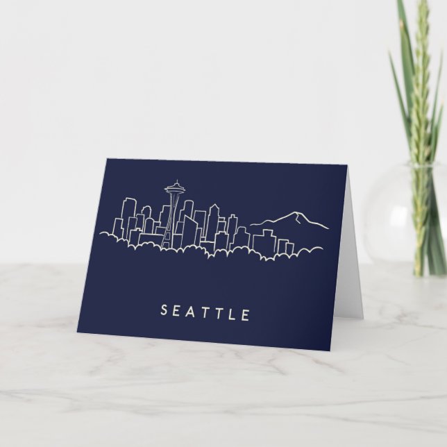 Seattle-Skyline Karte (Vorderseite)