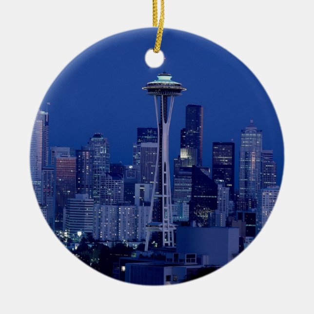 Seattle-Skyline Keramikornament (Vorne)