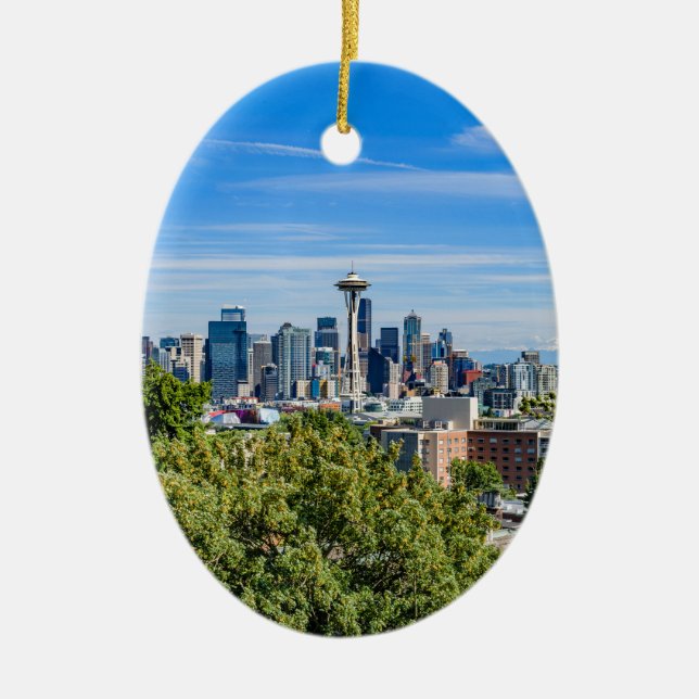 Seattle-Skyline Keramikornament (Vorne)