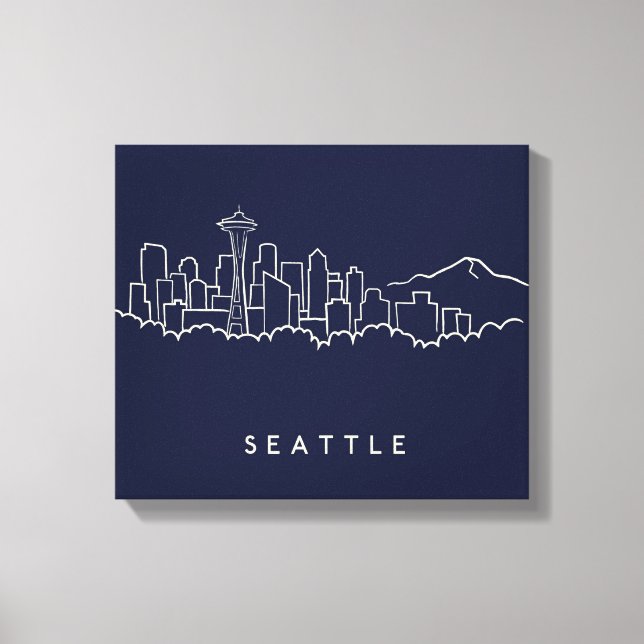 Seattle Skyline Leinwanddruck (Vorderseite)