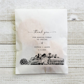 Seattle Skyline Mariage Merci Favoriser les sacs