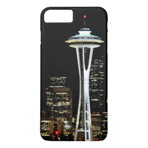 Seattle-Skyline nachts, mit Raum-Nadel iPhone 8 Plus/7 Plus Hülle