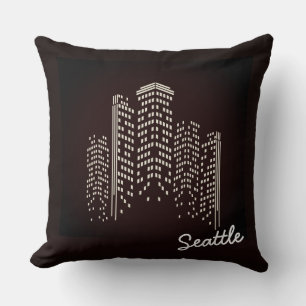 Seattle Skyline Polyester-Kissen Kissen