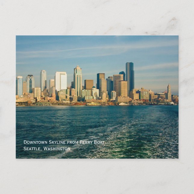 Seattle Skyline Postcard Postkarte (Vorderseite)