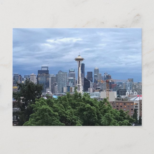 Seattle Skyline Postkarte (Vorderseite)