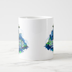 Seattle Skyline Stroke Jumbo-Tasse