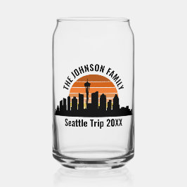 Seattle Skyline Sunset Custom Family Trip Dosenglas