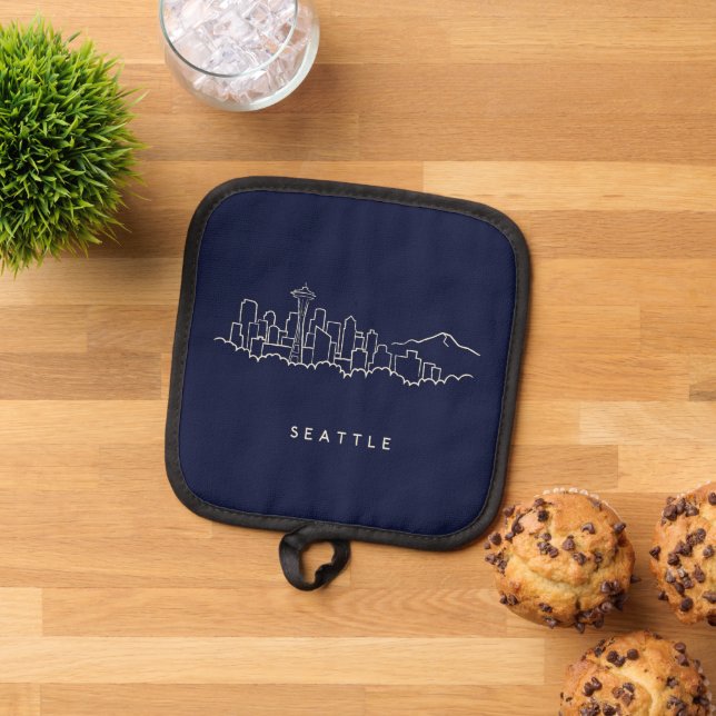 Seattle Skyline Topflappen (Oben Unten)