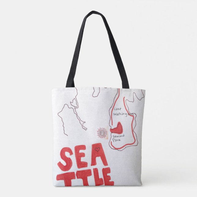 SEATTLE Souvenir Tote Bag Tasche (Rückseite)