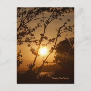 Seattle Sunset Postkarte
