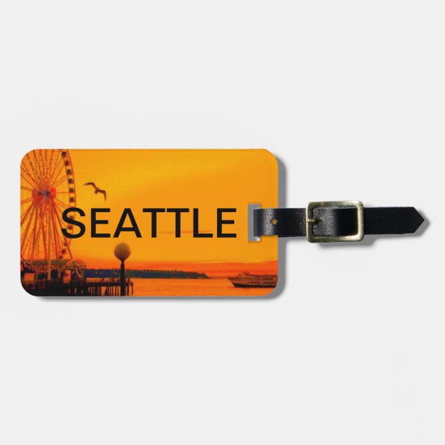 SEATTLE-UFERGEGEND-GEPÄCKANHÄNGER GEPÄCKANHÄNGER (Vorderseite horizontal)