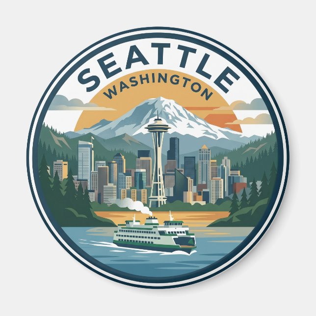Seattle USA Magnet (Vorne)